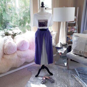 EUC Zara white short sleeve t-shirt with sequin embellishment, XL